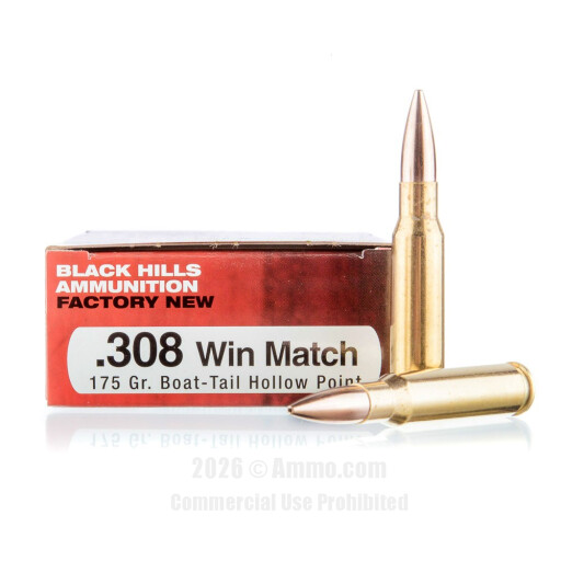 308 Win Ammo - Black Hills Match Ammo Black Hills Match Ammo