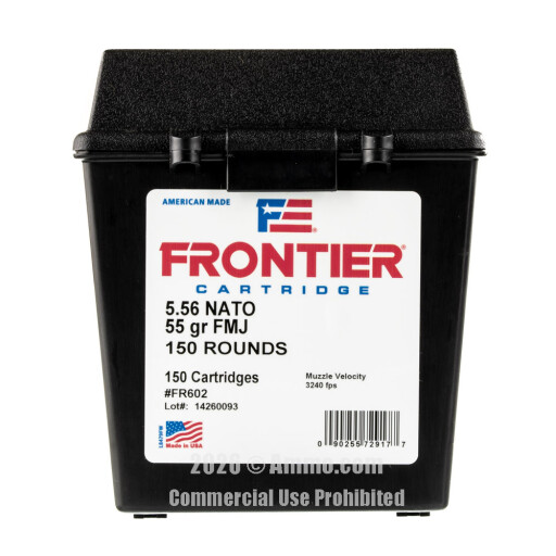 Hornady Frontier 5.56x45 Ammo - 600 Rounds of 55 Grain FMJ...