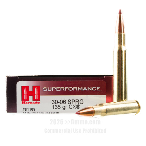 30-06 Ammo - Hornady Superformance Ammo CX Hornady Superformance CX Ammo