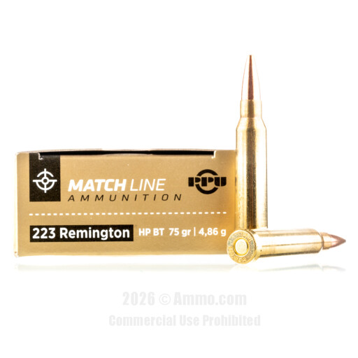 Prvi Partizan 223 Ammo - 20 Rounds of 75 Grain HPBT Ammunition