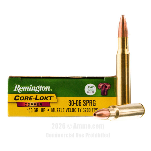 30-06 Ammo - Remington Core-Lokt Copper Ammo Remington Core-Lokt Copper Ammo