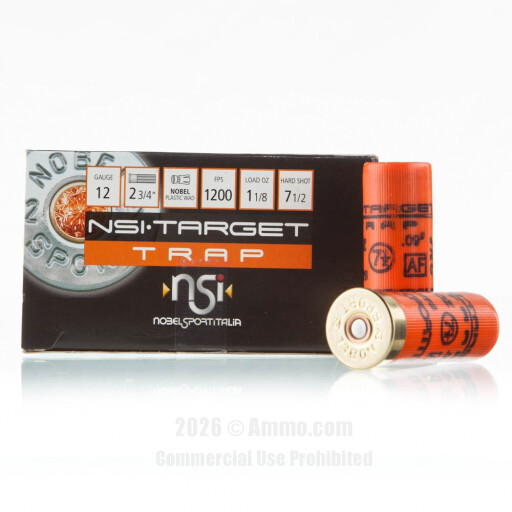 NobelSport 12 ga Ammo - 250 Rounds of 1-1/8 oz. #7-1/2 Shot (Lead)...