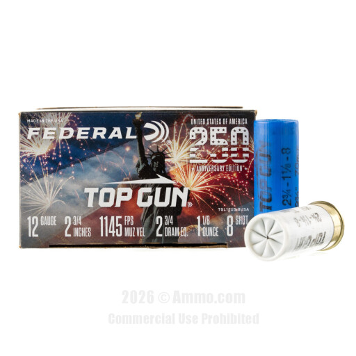 Federal 250th Anniversary USA 12 Gauge Ammo - 250 Rounds of 1-1/8...