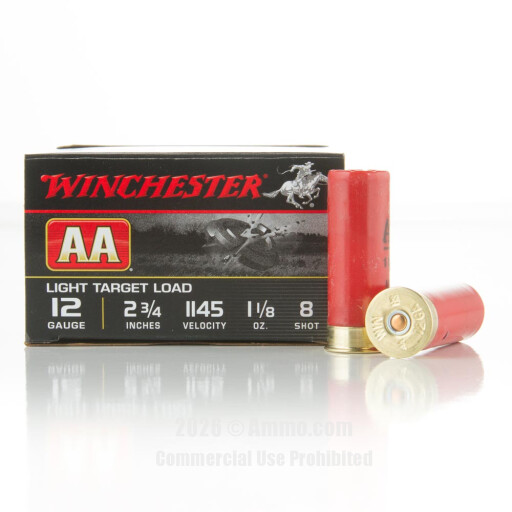 Winchester 12 Gauge  Ammo - 25 Rounds of  #8 Shot Ammunition