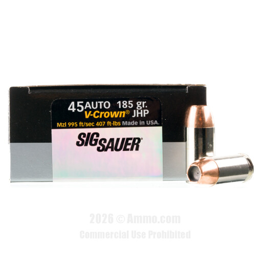 Sig Sauer Elite Performance 45 ACP Ammo - 20 Rounds of 185 Grain...