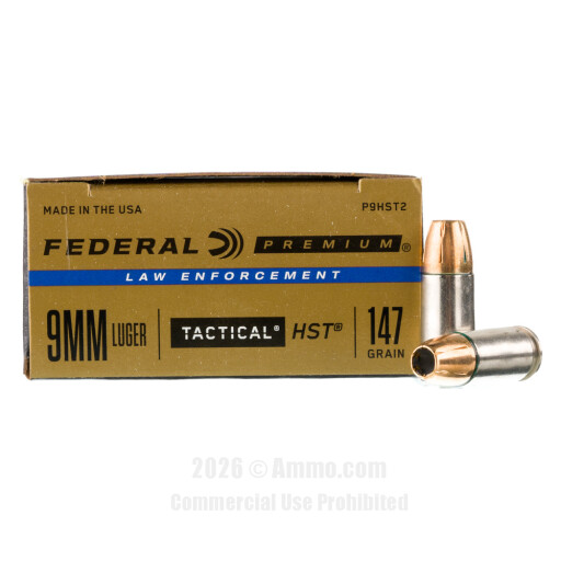 Federal 9mm Ammo - 1000 Rounds of 147 Grain JHP Ammunition