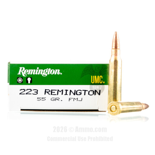 Remington 223 Ammo - 20 Rounds of 55 Grain FMJ Ammunition