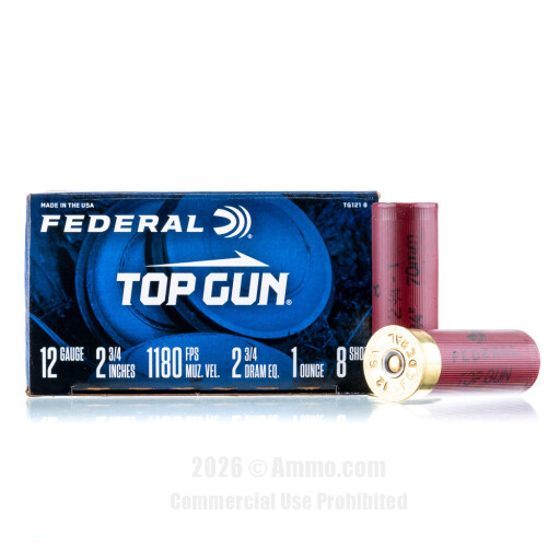 Federal 12 Gauge Ammo - 250 Rounds of 1 oz. #8 Shot Ammunition