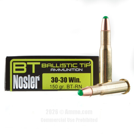 30-30 Win Ammo - Nosler Ammo Ballistic Tip Nosler Ballistic Tip Ammo