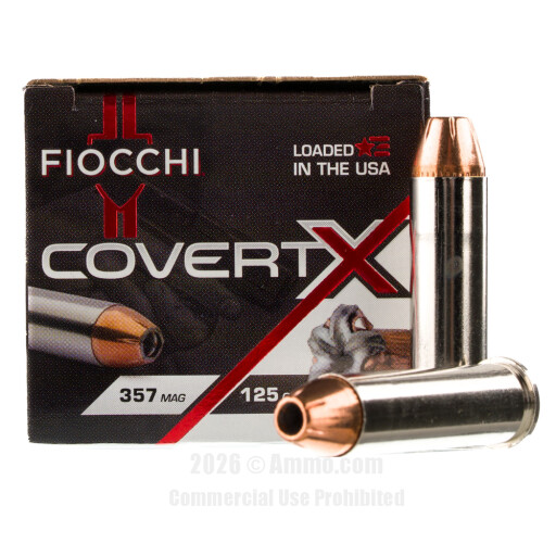 357 Mag - 125 Grain JHP - Fiocchi CovertX - 20 Rounds