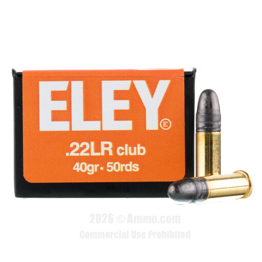 Eley 22 LR Ammo - 500 Rounds of 40 Grain LRN Ammunition