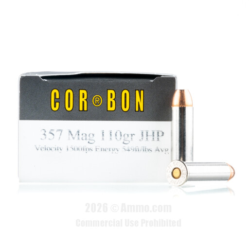 Corbon 357 Magnum Ammo - 20 Rounds of 110 Grain JHP Ammunition