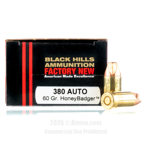 380 Auto Ammo - Black Hills Ammo HoneyBadger Black Hills HoneyBadger Ammo