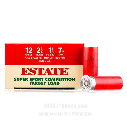 Estate Cartridge 12 Gauge Ammo - 25 Rounds of 1-1/8 oz. #7-1/2...