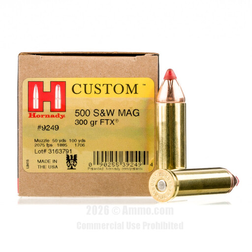 500 S&W Mag Ammo - Hornady Ammo FTX Hornady FTX Ammo
