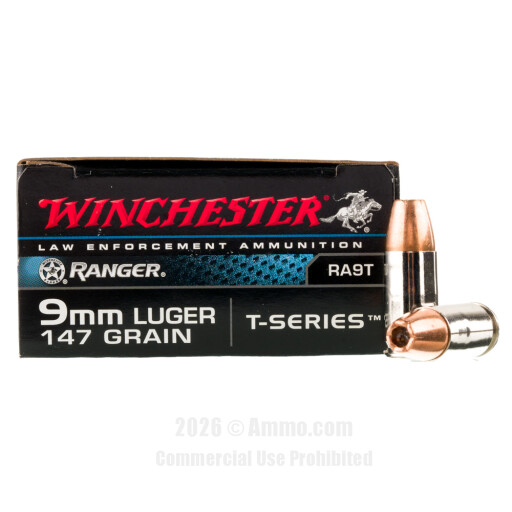 Winchester 9mm Ammo - 500  Rounds of 147 Grain JHP Ammunition