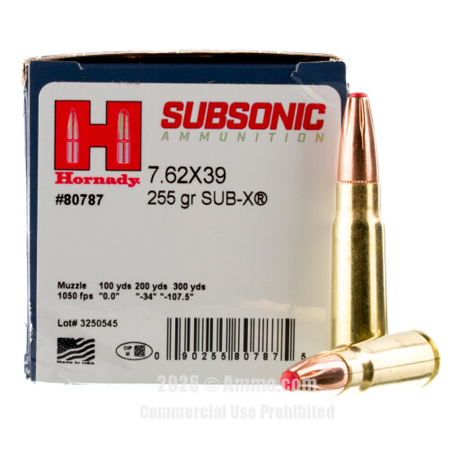 Hornady Subsonic Sub-X Ammo