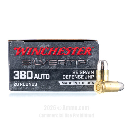 380 Auto Ammo - Winchester Silvertip Ammo JHP Winchester Silvertip JHP Ammo
