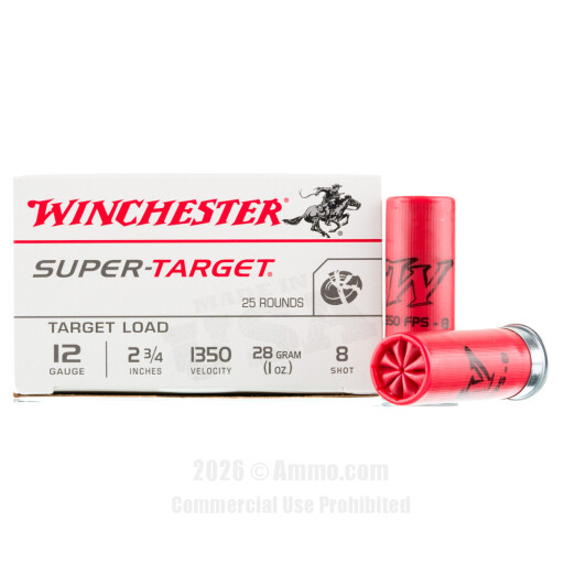 Winchester Super Target 12 Gauge Ammo - 250 Rounds of 1 oz. #8...