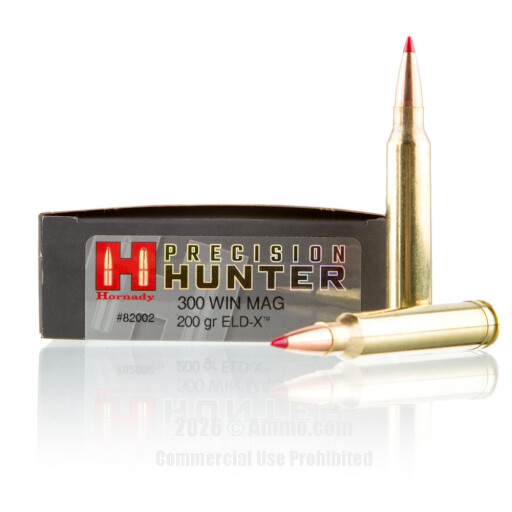 Hornady Precision Hunter 300 Win Mag Ammo - 20 Rounds of 200 Grain...