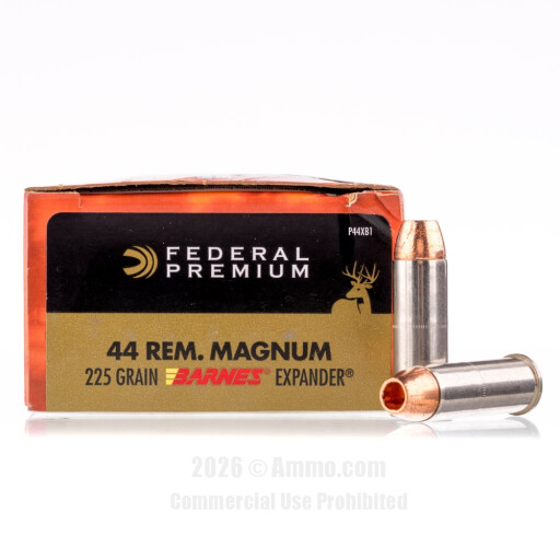 Federal Vital-Shok 44 Magnum Ammo - 20 Rounds of 225 Grain Barnes...
