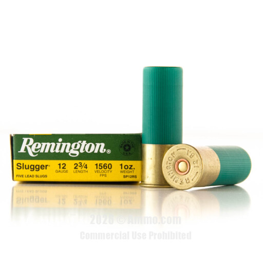 Remington 12 Gauge Ammo - 250 Rounds of 1 oz. Rifled Slug Ammunition