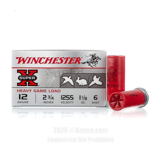 Winchester Super-X Heavy Game Load 12 Gauge Ammo - 25 Rounds of...