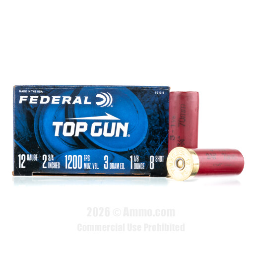 Federal 12 Gauge Ammo - 250 Rounds of 1-1/8 oz. #8 Shot (Lead)...