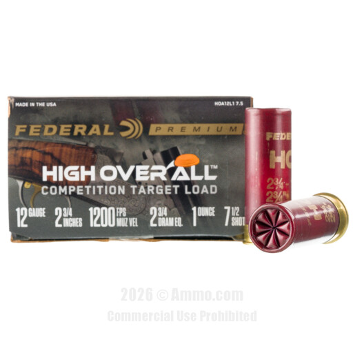 Federal High Over All 12 Gauge Ammo - 25 Rounds of 1 oz. #7-1/2...