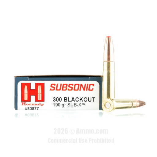 Hornady 300 Blackout Ammo - 200 Rounds of 190 Grain Subxonic...