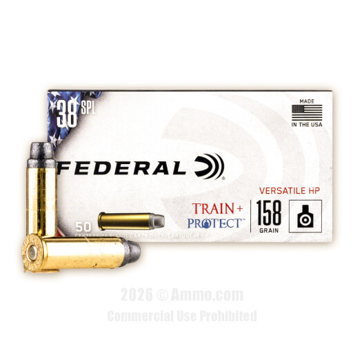 Federal Train + Protect 38 Special Ammo - 500 Rounds of 158 Grain...