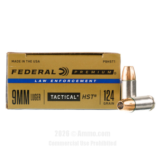 Federal Law Enforcement HST 9mm Ammo - 1000 Rounds of 124 Grain...
