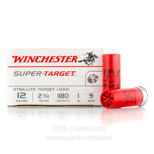 Winchester 12 Gauge Ammo - 250 Rounds of 1 oz. #9 Shot Ammunition