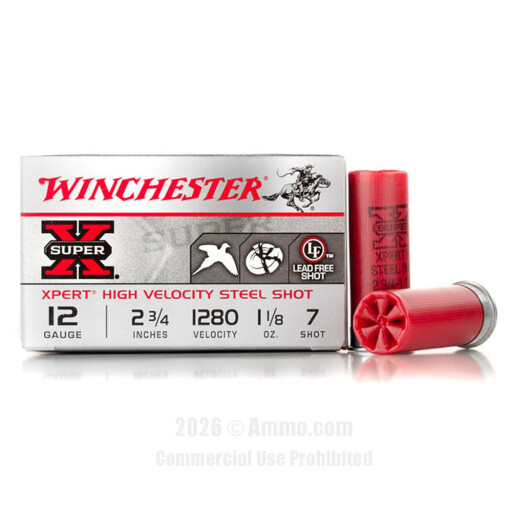 Winchester 12 Gauge Ammo - 250 Rounds of 1-1/8 oz. #7 Shot (Steel)...
