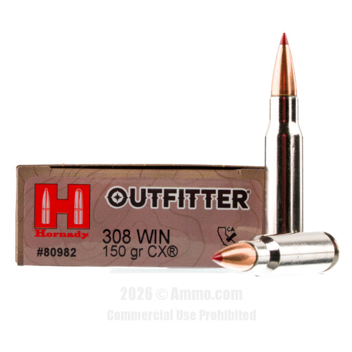 308 Win Ammo - Hornady Outfitter Ammo CX Hornady Outfitter CX Ammo