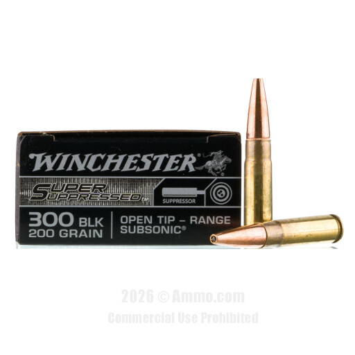 Winchester Super Suppressed 300 AAC Blackout Ammo - 200 Rounds of...