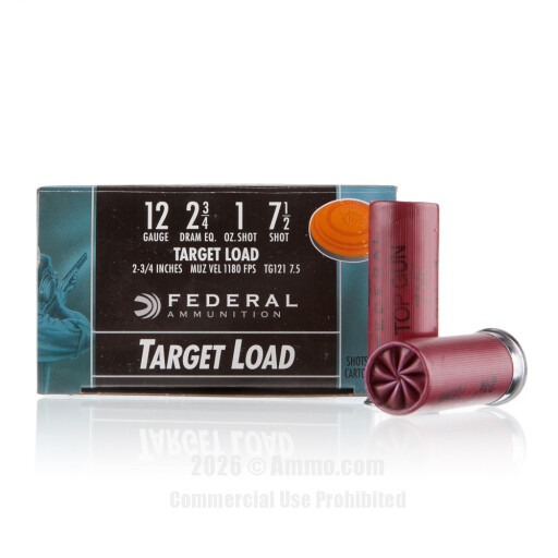 Federal 12 Gauge Ammo - 25 Rounds of 1 oz. #7-1/2 Shot (Lead)...