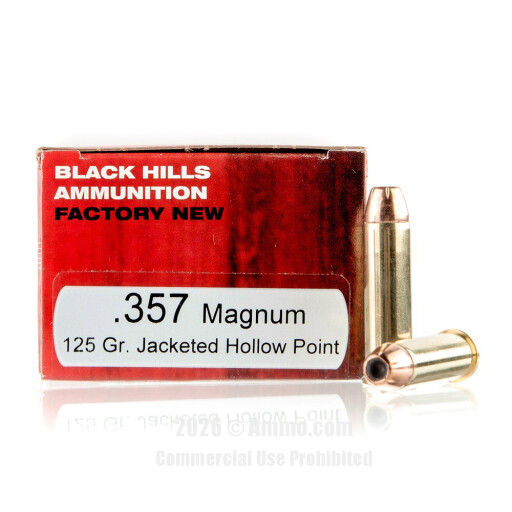 Black Hills Ammunition 357 Magnum Ammo - 50 Rounds of 125 Grain...