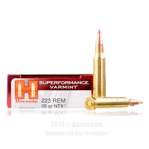 Hornady 223 Ammo - 20 Rounds of 35 Grain Polymer Tipped Ammunition