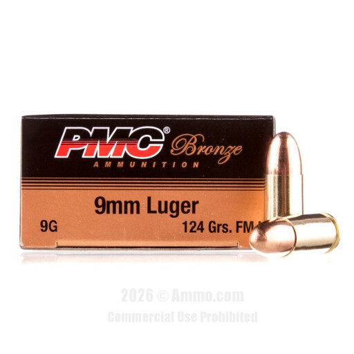 PMC 9mm Ammo - 1000 Rounds of 124 Grain FMJ Ammunition