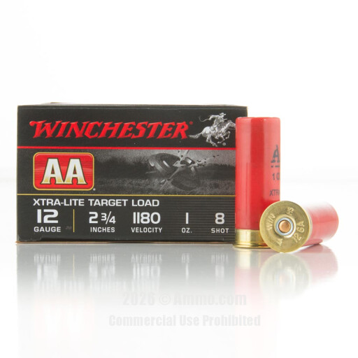 Winchester 12 Gauge Ammo - 250 Rounds of 1 oz. #8 Shot Ammunition