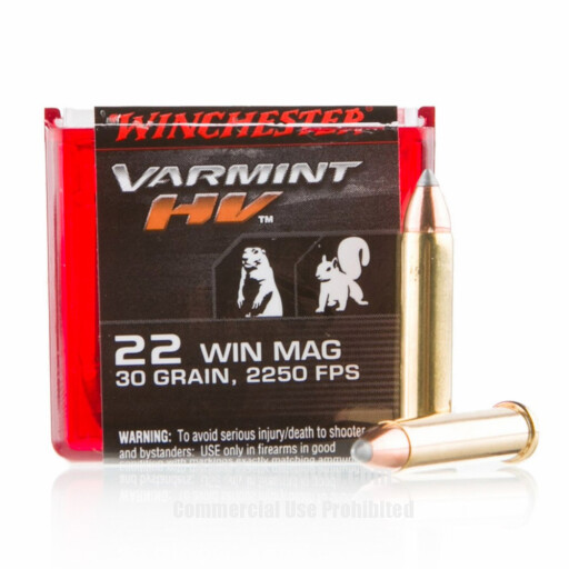 Winchester Varmint 22 WMR  Ammo - 50 Rounds of 30 Grain V-MAX...