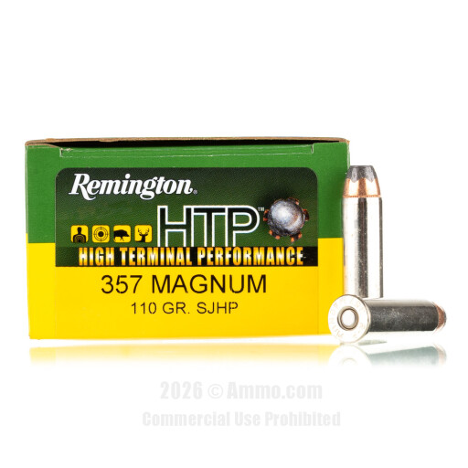 Remington HTP 357 Magnum Ammo - 20 Rounds of 110 Grain SJHP Ammunition
