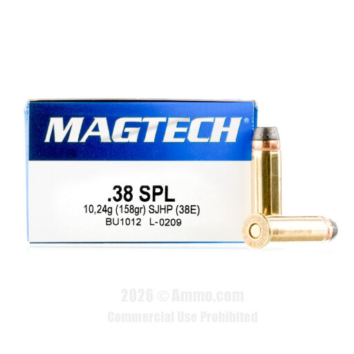 Magtech 38 Special Ammo - 50 Rounds of 158 Grain SJHP Ammunition