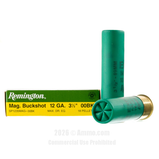 Remington Express 12 Gauge Ammo - 5 Rounds of 18 Pellet 00...