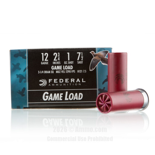 Federal Game-Shok 12 Gauge Ammo - 250 Rounds of 2 3/4" 1 oz....