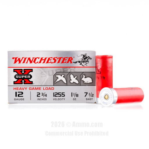 Winchester 12 Gauge Ammo - 25 Rounds of 1-1/8 oz. #7-1/2 Shot...