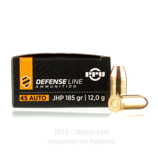 Prvi Partizan 45 ACP Ammo - 50 Rounds of 185 Grain JHP Ammunition