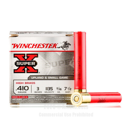 Winchester Super-X 410 Bore Ammo - 250 Rounds of 11/16 oz. #7-1/2...