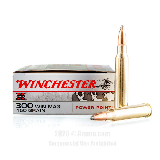 Winchester Super-X 300 Win Mag Ammo - 20 Rounds of 150 Grain PP...